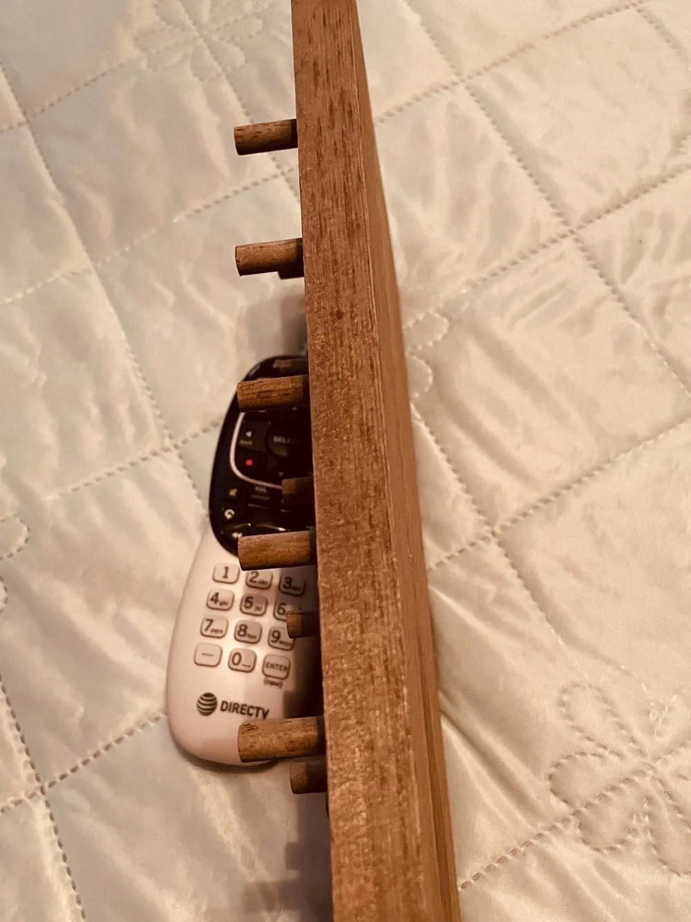 Rustic Wooden Peg Hook Rack - Brown